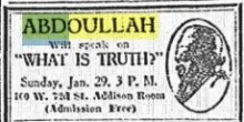 All Abdullah Research – Neville Goddard Photo Gallery and Newspaper Clippings — Cool Wisdom Books — 1928