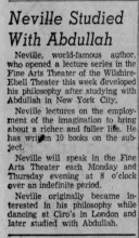 Amerique & Neville Goddard (Vaudeville) - Photo Gallery and Newspaper Clippings — Cool Wisdom Books — 77