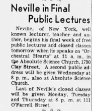 Lecture notice, 1950