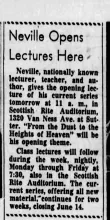 Lecture notice, June 1957
