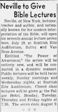 Neville Goddard Lecture Series: Photo Gallery and Newspaper Clippings — Cool Wisdom Books — 15