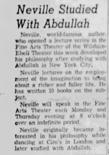 Neville Goddard Lecture Series: Photo Gallery and Newspaper Clippings — Cool Wisdom Books — 21