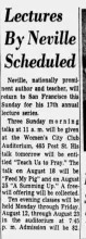 Neville Goddard Lecture Series: Photo Gallery and Newspaper Clippings — Cool Wisdom Books — 29