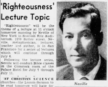 Neville Goddard Lecture Series: Photo Gallery and Newspaper Clippings — Cool Wisdom Books — 32