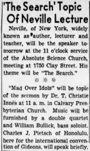Lecture notice, 1948