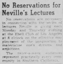 Neville Goddard Lecture Series: Photo Gallery and Newspaper Clippings — Cool Wisdom Books — 40