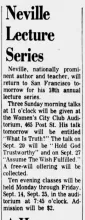 Neville Goddard Lecture Series: Photo Gallery and Newspaper Clippings — Cool Wisdom Books — 77