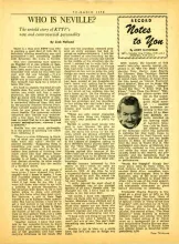 Article about, TV-Radio Life, undated, page Thirty-one