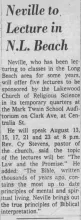 Neville Goddard Lecture Series: Photo Gallery and Newspaper Clippings — Cool Wisdom Books — 84