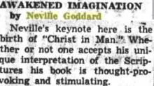 Neville Goddard Lecture Series: Photo Gallery and Newspaper Clippings — Cool Wisdom Books — 87
