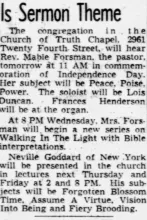 Lecture notice, undated