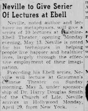 Neville Goddard Lecture Series: Photo Gallery and Newspaper Clippings — Cool Wisdom Books — 112