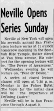 Neville Goddard Lecture Series: Photo Gallery and Newspaper Clippings — Cool Wisdom Books — 127