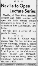 Neville Goddard Lecture Series: Photo Gallery and Newspaper Clippings — Cool Wisdom Books — 128