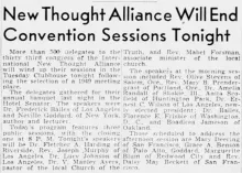 Lecture notice, The Sacramento Bee, 16 July 1948, page 4