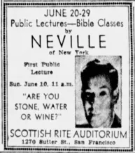 Neville Goddard Photo Gallery and Newspaper Clippings — Cool Wisdom Books — 8
