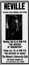 Neville Goddard Photo Gallery and Newspaper Clippings — Cool Wisdom Books — 40