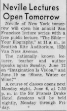 Lecture notice, 1955