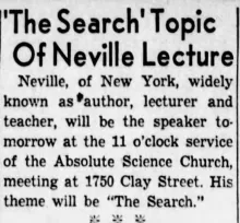 Lecture notice, 1948